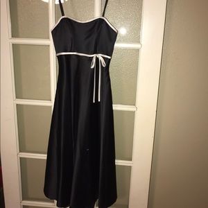 Black dress with white accent